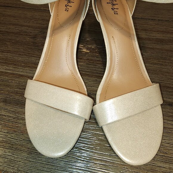 STYLE CO Women's Paycee Two-Piece Dress Sandals PLATINO 10M - Picture 7 of 13